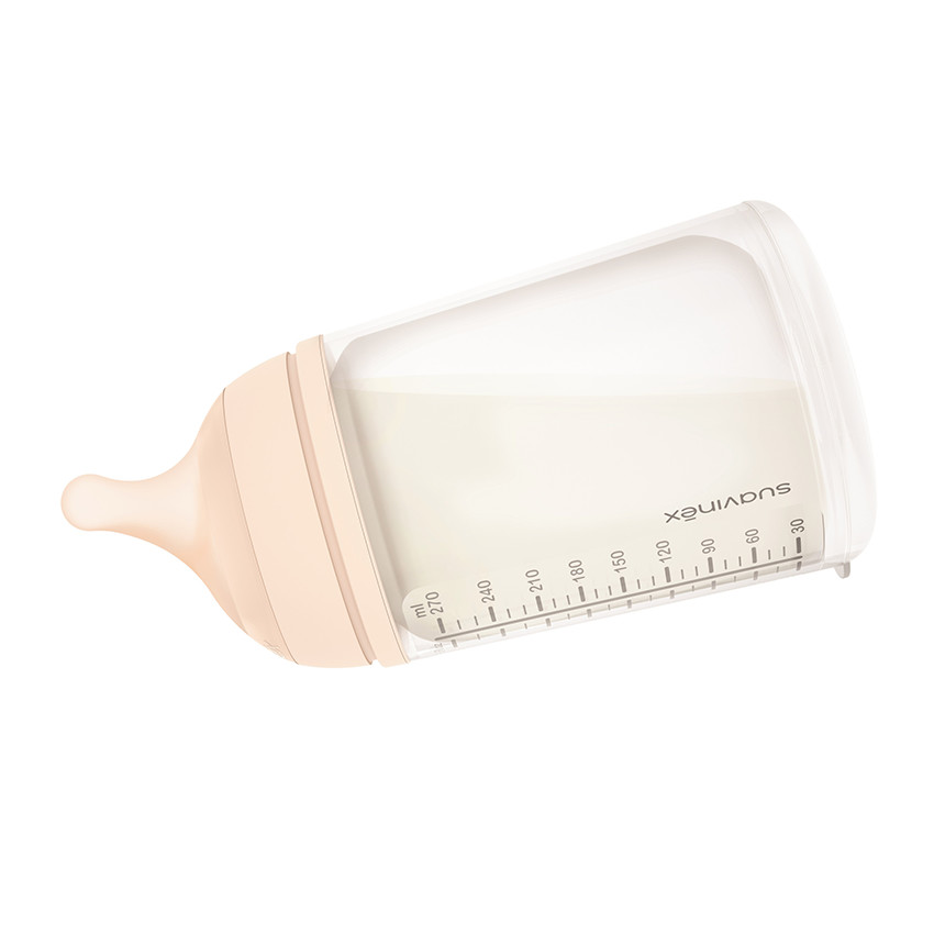 Pack biberon Zero.Zero Follow-On débit moyen/M 270ml rose 