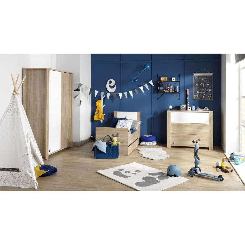 Lit transformable Little Big Bed 70x140 cm Antonin - Bois/Blanc 