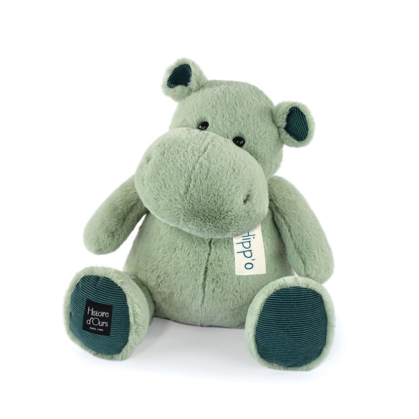 Peluche moyenne à grande Hippo amande 40 cm 