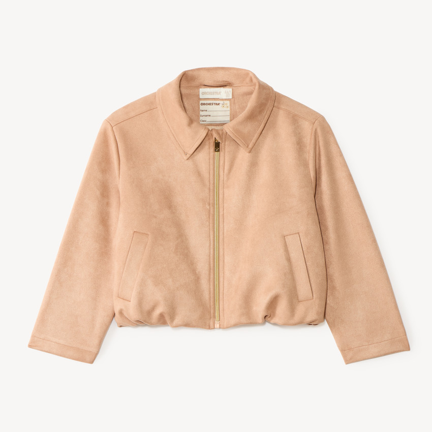 Veste courte fille en suédine 