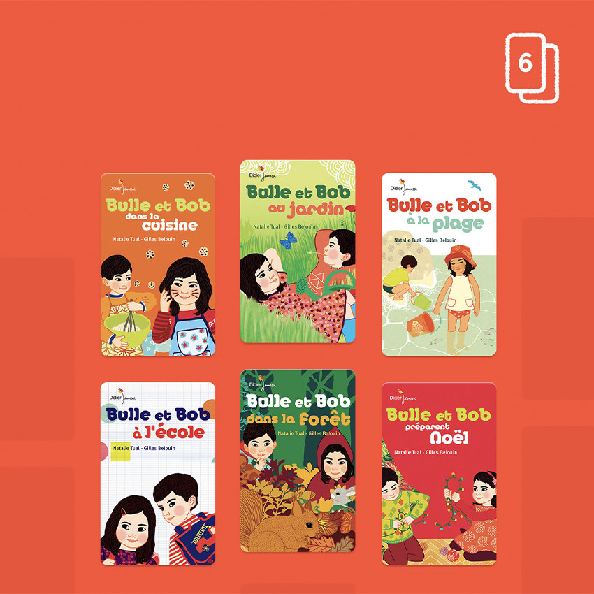 Pack de 6 cartes à écouter "Les aventures de Bulle et Bob" 