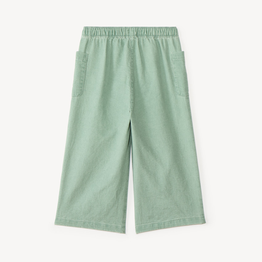 Pantalon large bébé fille à broderie fleurie 
