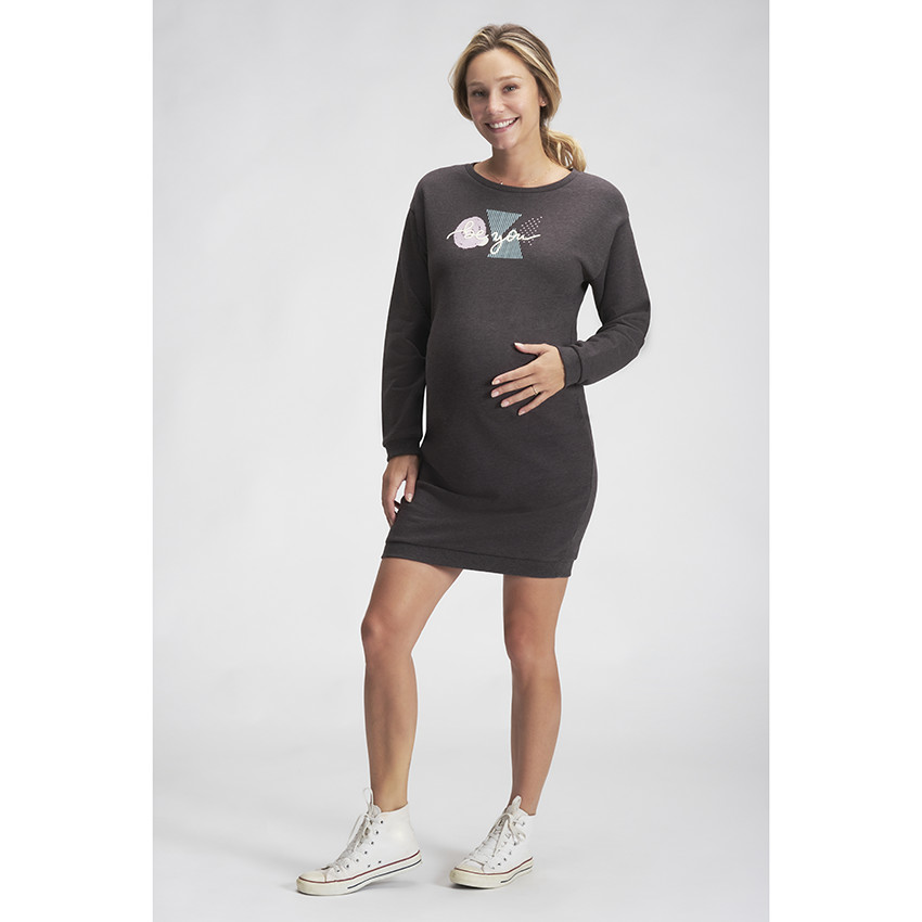 Robe de grossesse en molleton gratté  