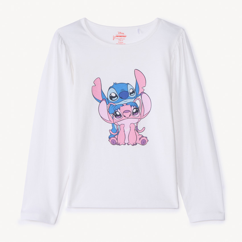 T-shirt manches longues Stitch & Angel Disney fille 