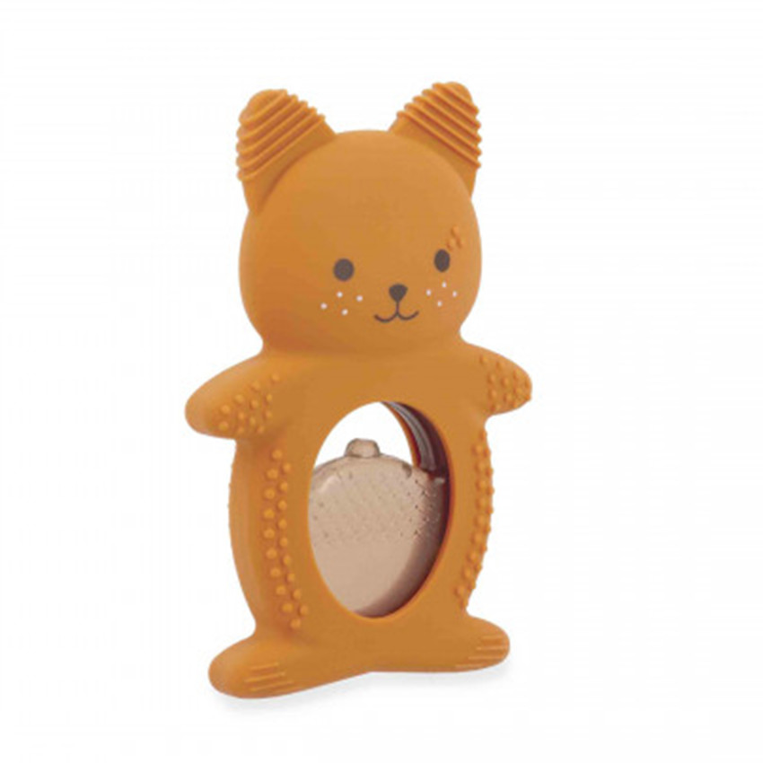 Duo anneau dentition et réfrigérant Ecureuil Orange 