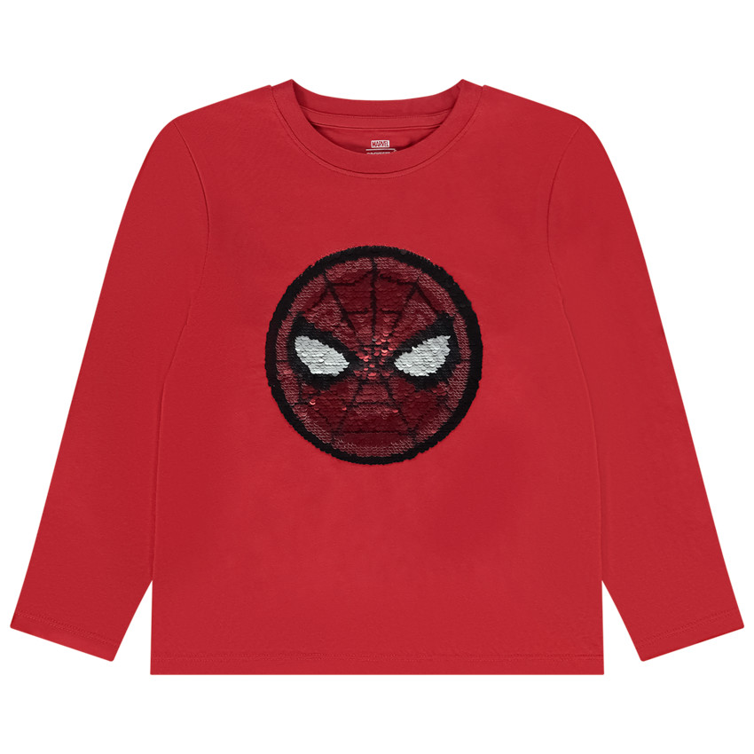 T-shirt manches longues à sequins magiques Spider-Man Marvel pour garçon