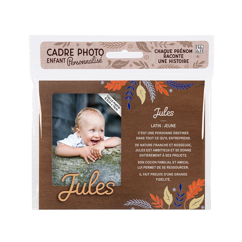 Cadre photo personnalisé 18,5 x 14,5 cm Jules 
