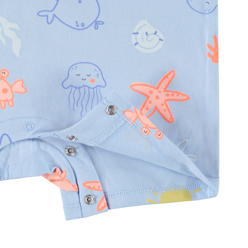 Lot de 2 combishorts à motifs sous-marins pour bébé garçon 