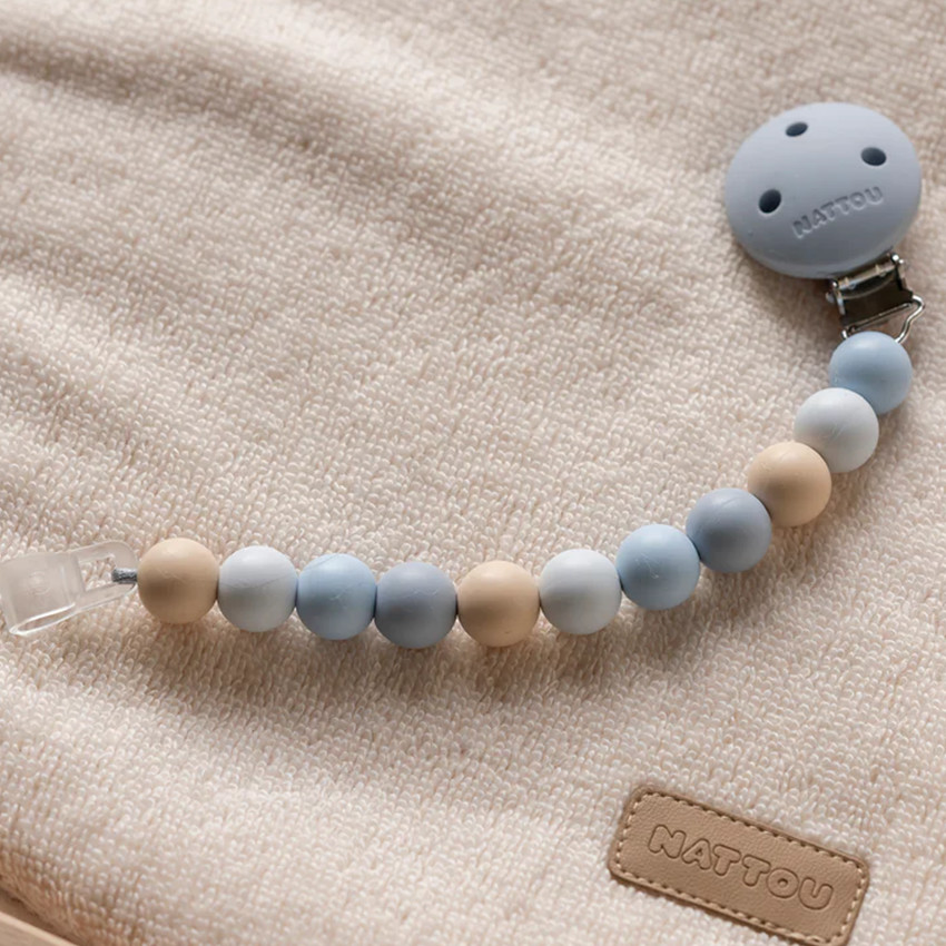 Attache-sucette en silicone - Multicouleur/bleu  