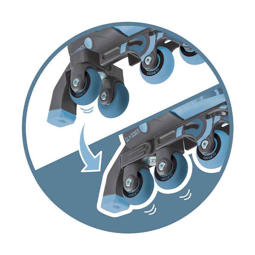 Patins à roulettes évolutifs Learning 2 en 1 S-M/30-33 bleu 