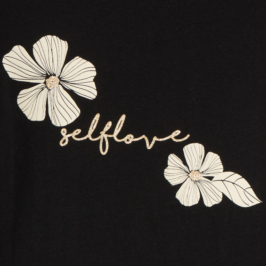 T-shirt manches longues print pailleté fille 
