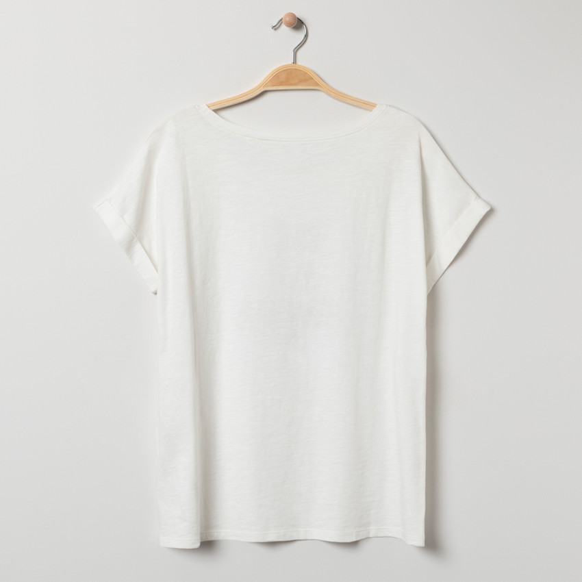 T-shirt de grossesse manches courtes à message doré brodé 