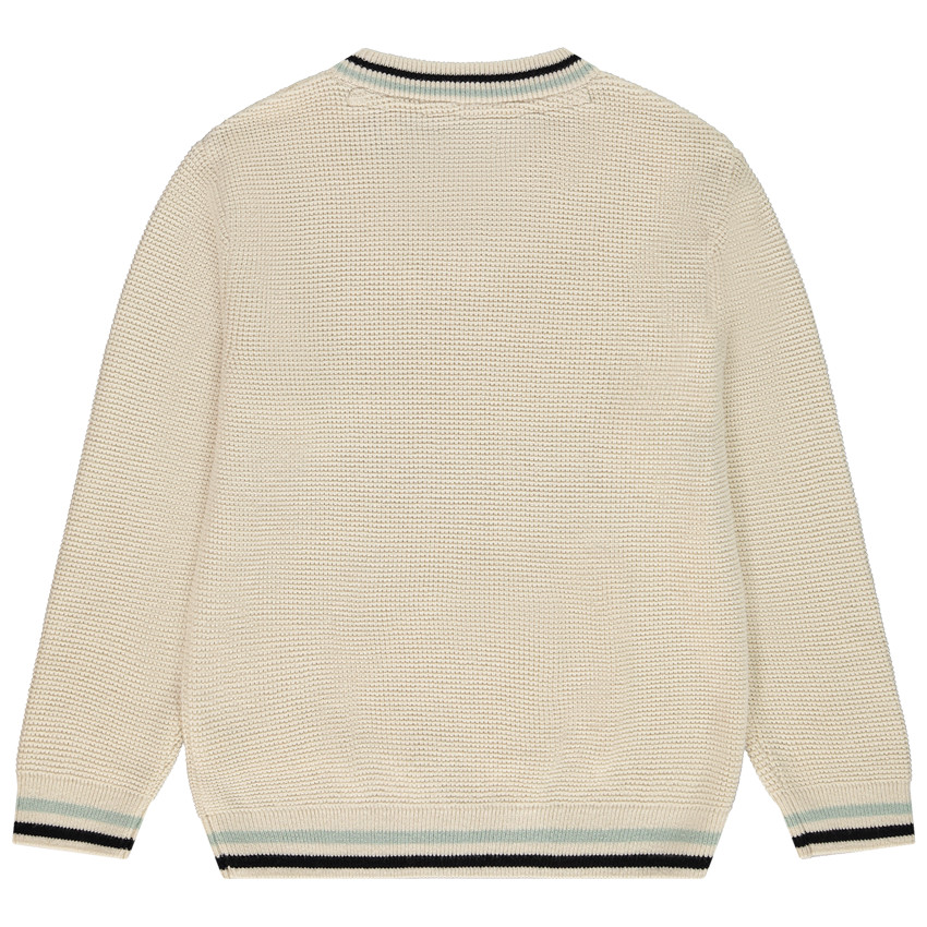 Pull en tricot fantaisie avec patch garçon 