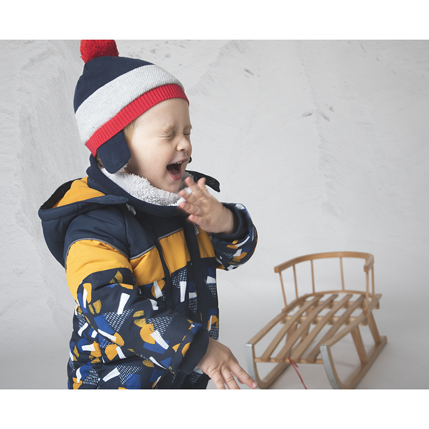 Ensemble bonnet et snood en tricot doublés sherpa 