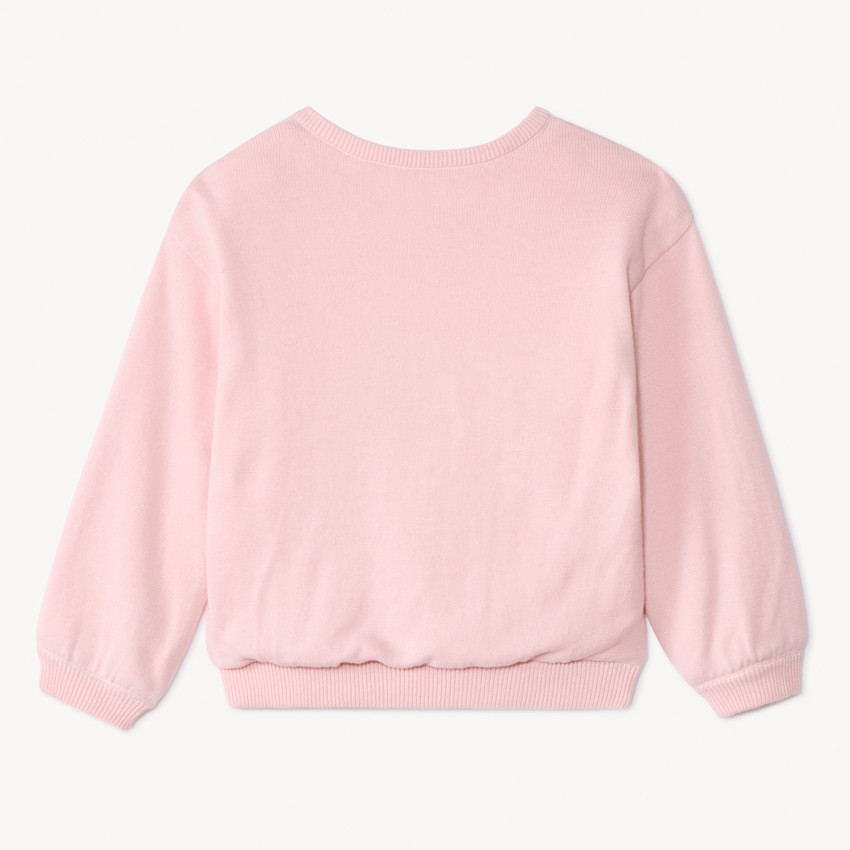 Pull en tricot à motifs brodés pour bébé fille 