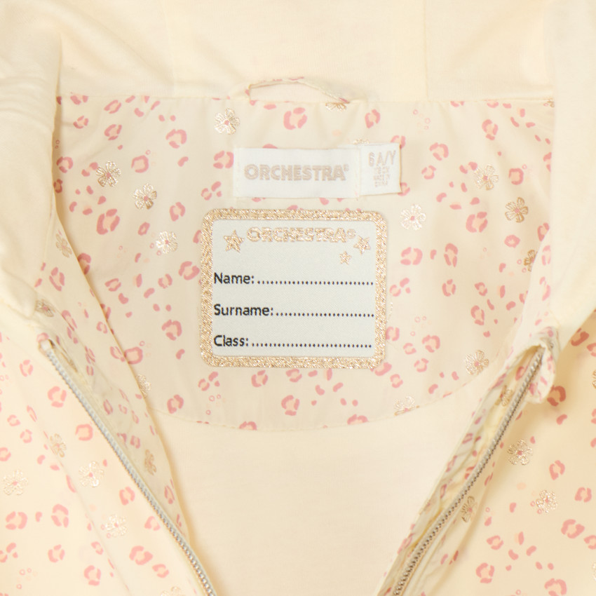 Coupe-vent imperméable à capuche motif léopard pour fille 