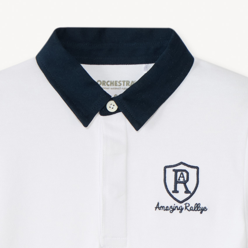 Polo manches courtes brodé pour garçon 