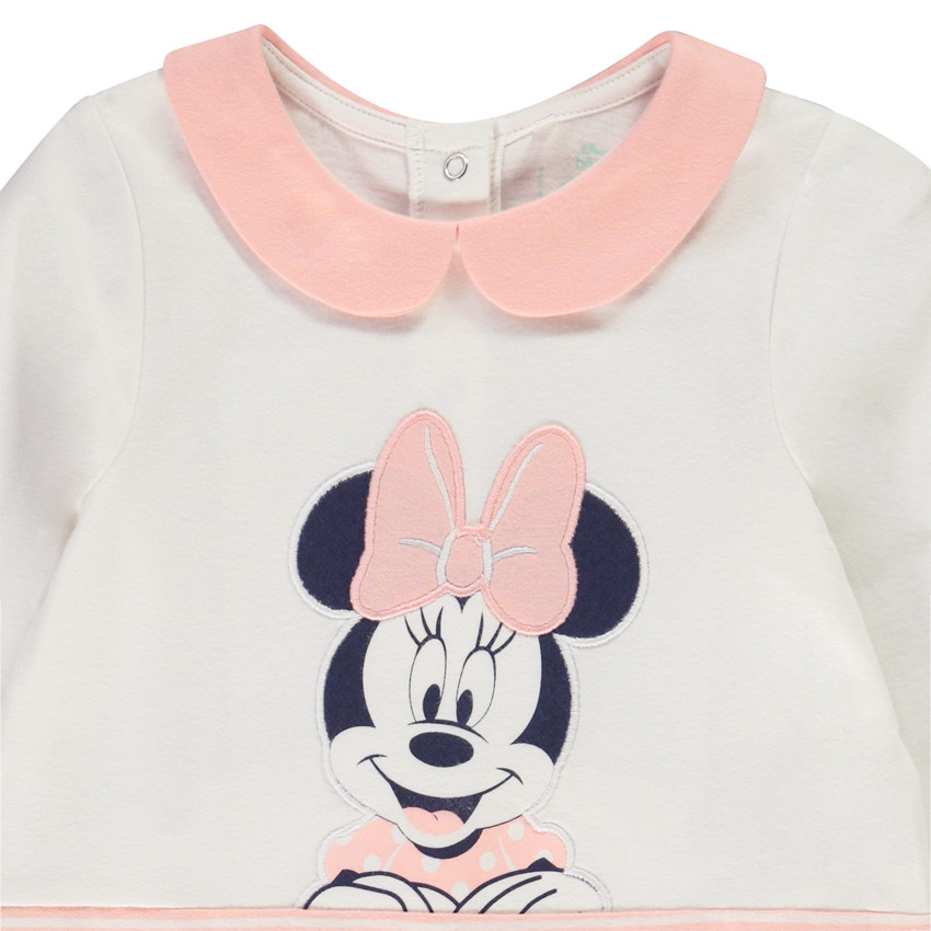 Dors-bien en jersey bicolore Minnie Disney pour bébé fille 
