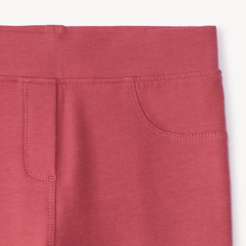 Jegging uni en molleton pour fille  