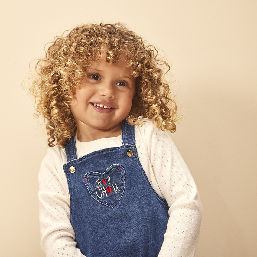 T-shirt manches longues en maille pointelle pour bébé fille 