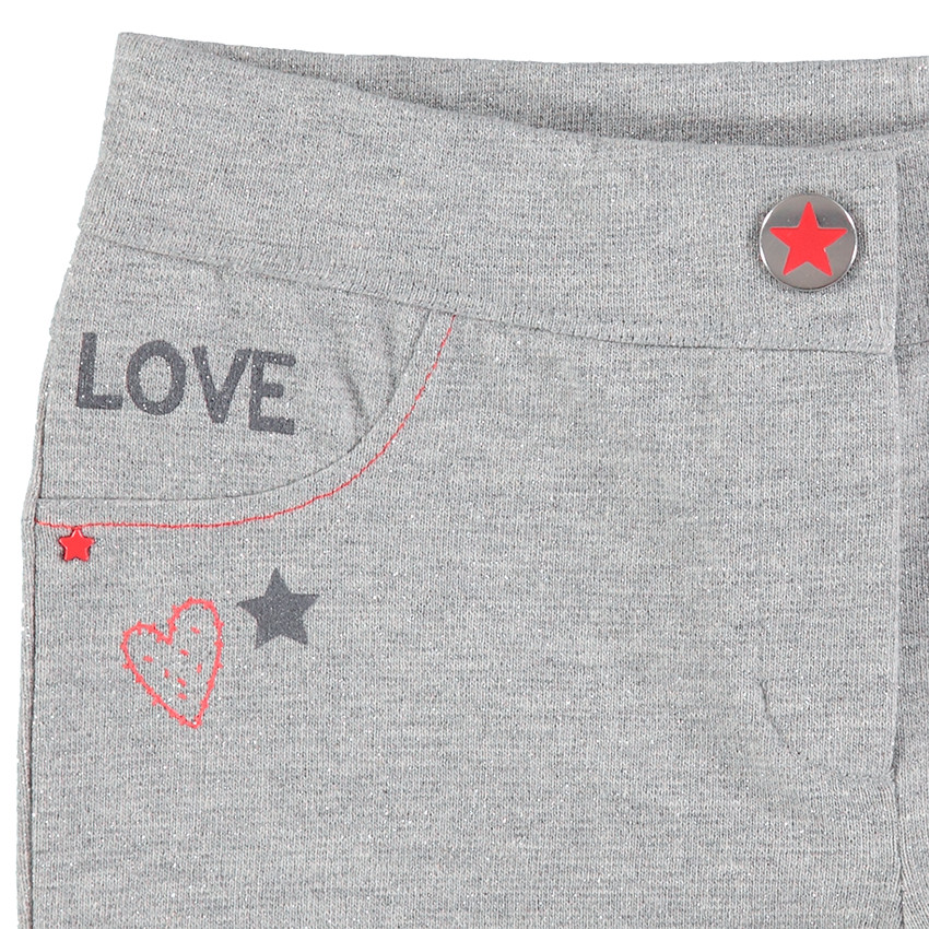 Ensemble avec tee-shirt à franges et short en jersey printé 