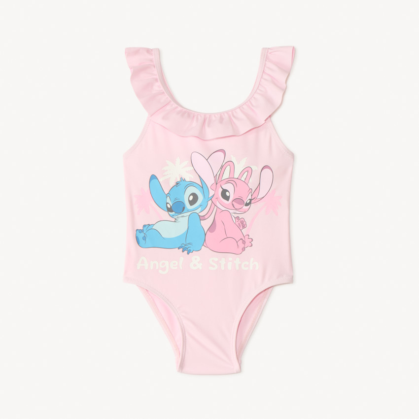 Maillot de bain 1 pièce à volants Stitch & Angel Disney pour bébé fille 