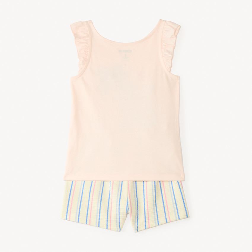 Ensemble 2 pièces débardeur + short motif surf pour fille 