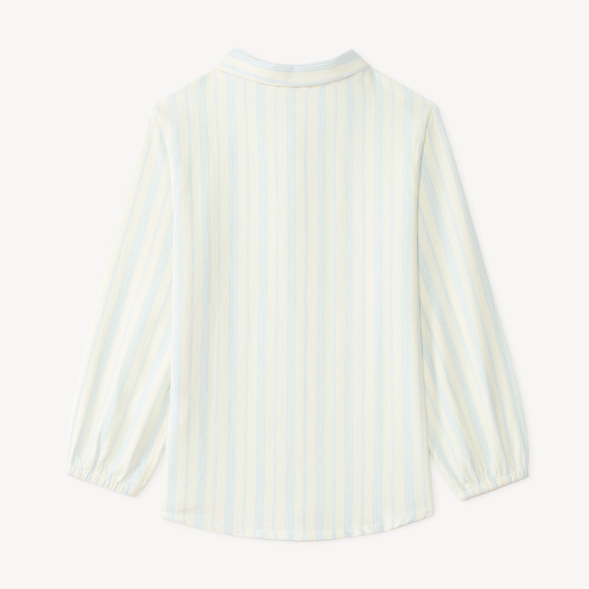 Chemise fille à manches longues à rayures 