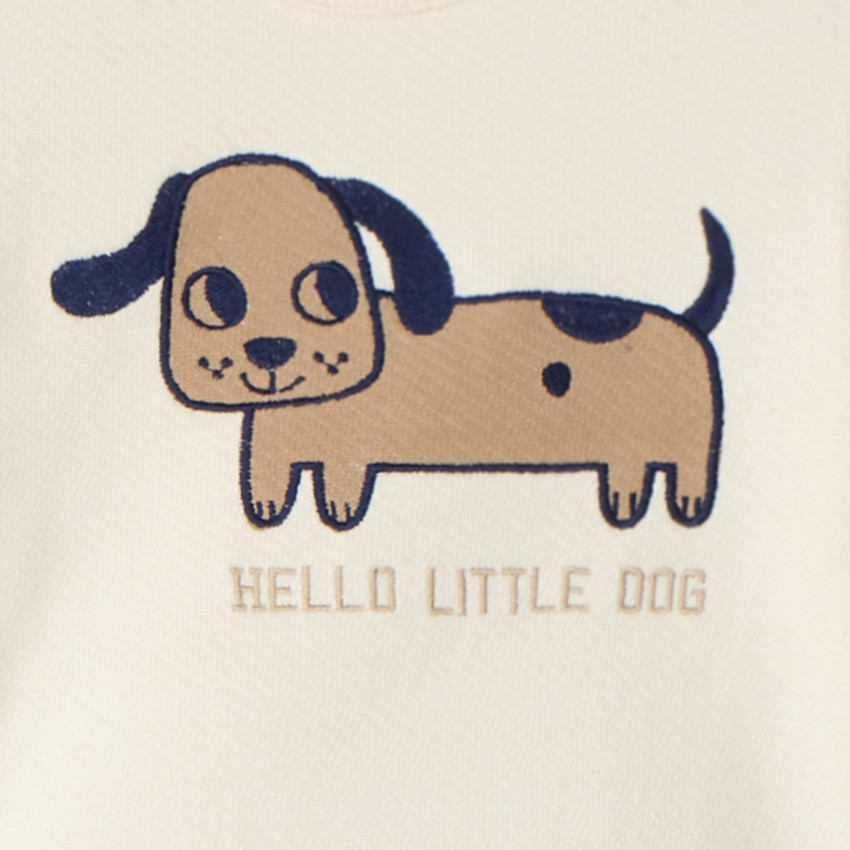 Ensemble jogging molleton motif chien pour bébé garçon 