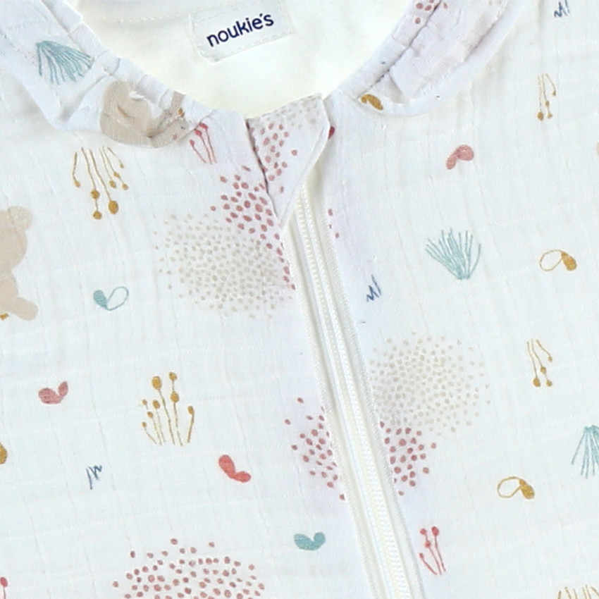 Gigoteuse sans manches en mousseline de coton 70 cm - Lina écru 