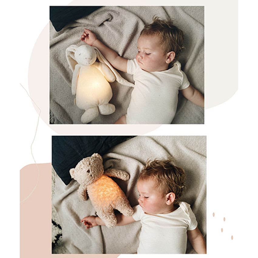 Peluche veilleuse son&lumière Coton Bio Sand Natur 