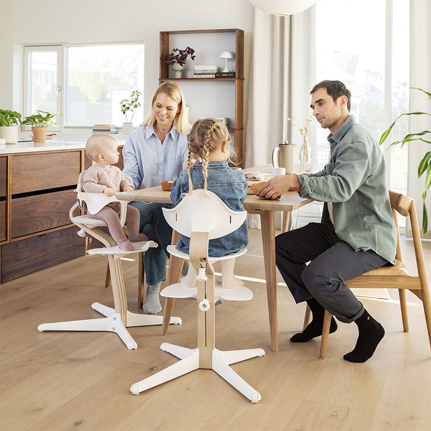 Chaise haute évolutive Nomi naturel/blanc - Blanc (Stokke) - Image 3