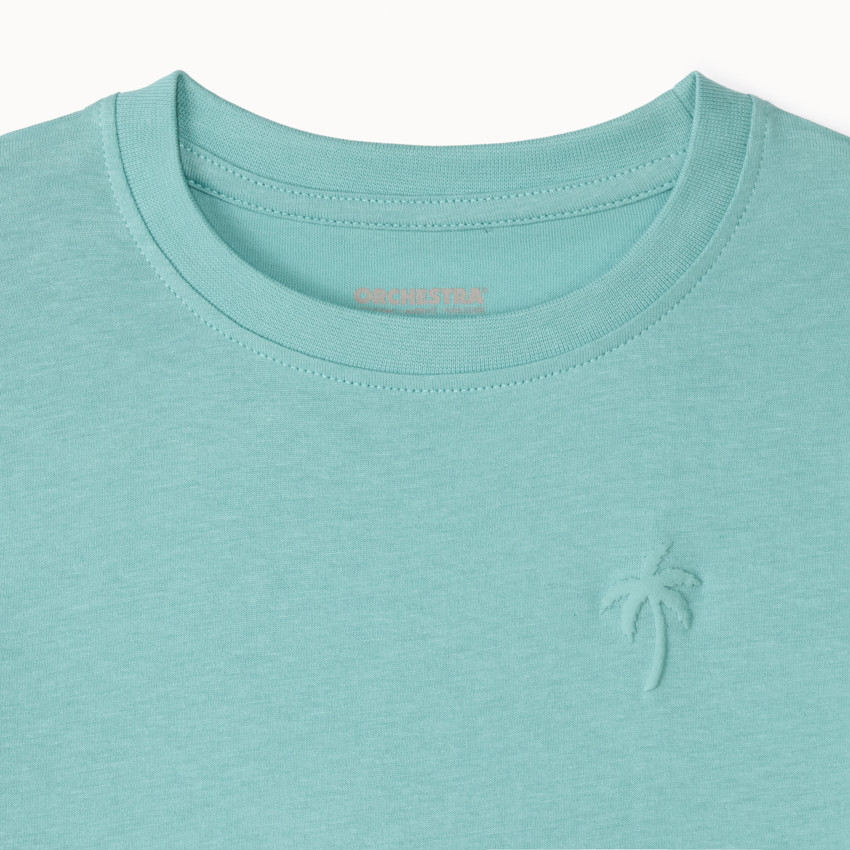 Lot de 3 t-shirt manches courtes uni avec print palmier pour garçon 