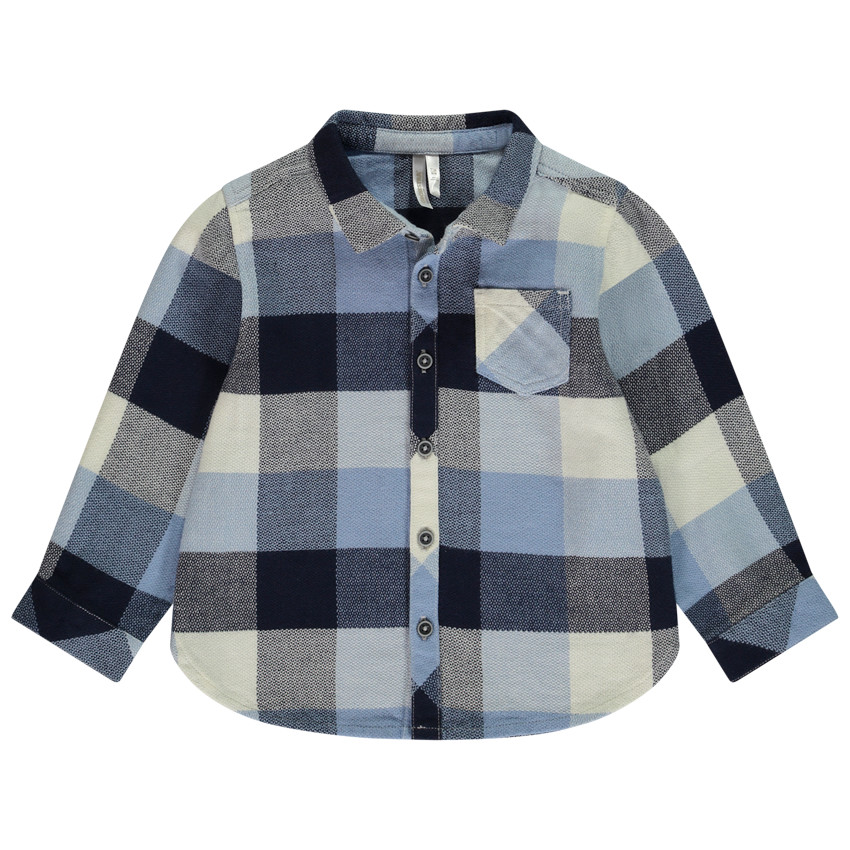 Chemise manches longues à carreaux pour bébé garçon