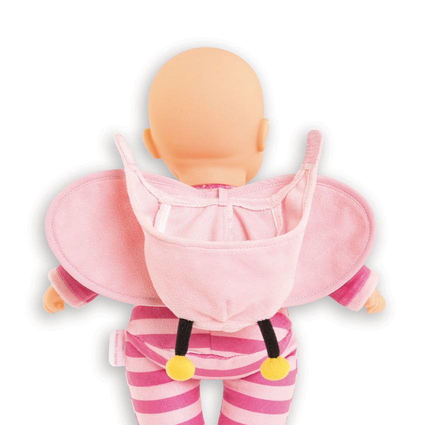 Poupon P'tit Cœur Abeille à rayures roses 