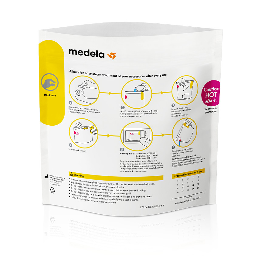 Sachets de stérilisation pour micro-ondes - Quick Clean 