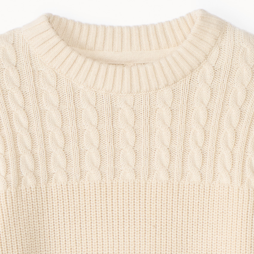 Pull en tricot fantaisie uni pour garçon 