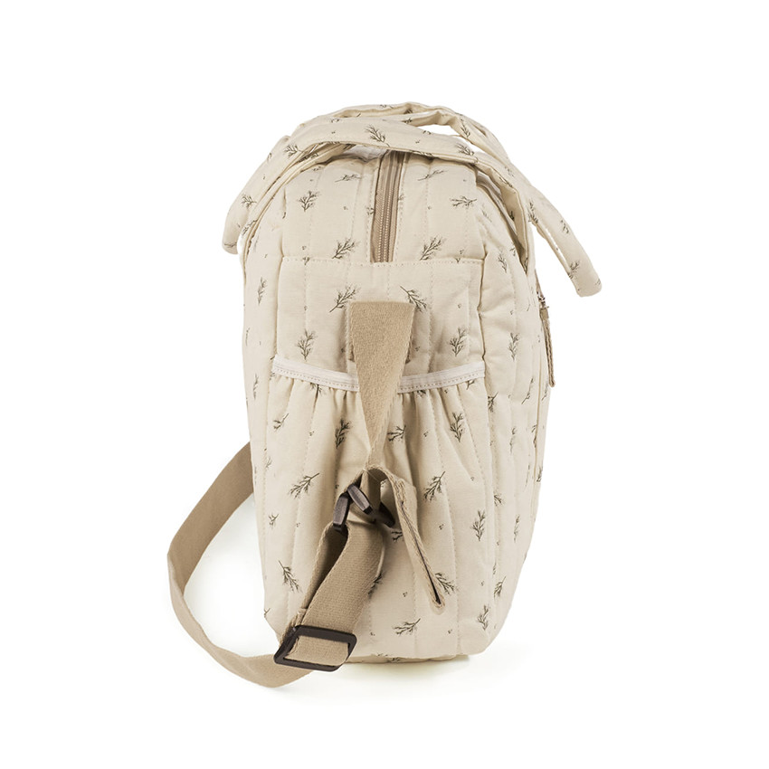 Sac à langer avec tapis imprimé Mimosa vert 