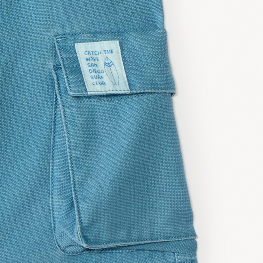 Bermuda style cargo uni pour garçon 