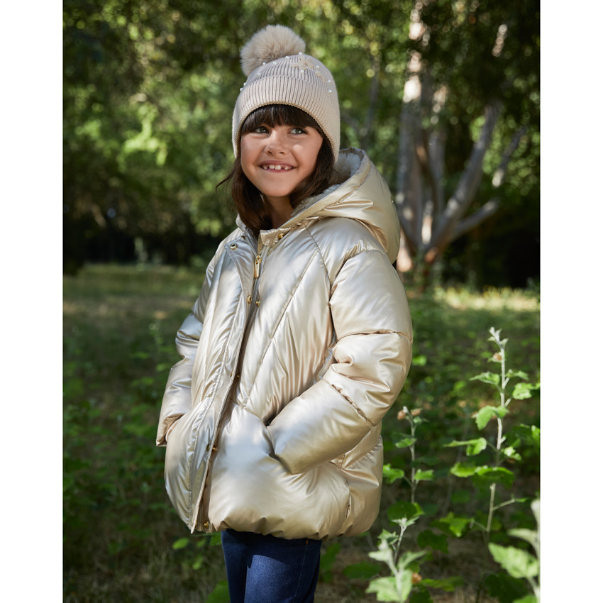 Doudoune fille matelassée à capuche grand froid 