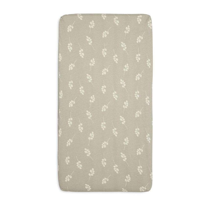 Drap housse en jersey 70 x 140 cm Twig olive green 