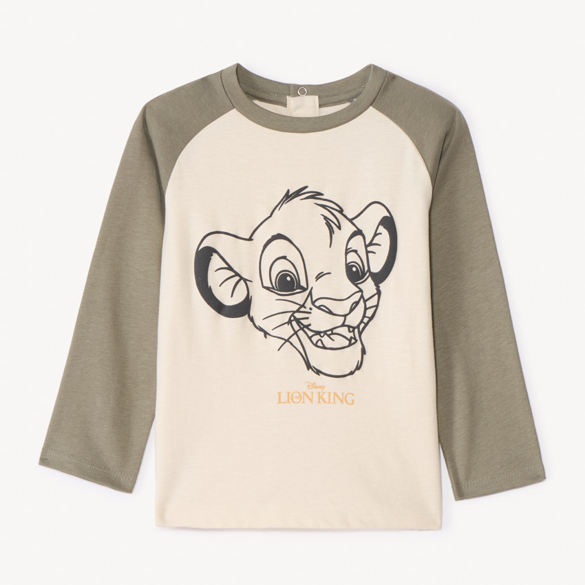 T-shirt à manches longues Flock print Roi Lion Disney pour bébé garçon