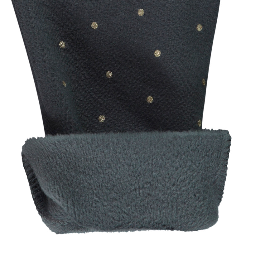 Jogging en jersey contrecollé sherpa à pois pailletés pour bébé fille 