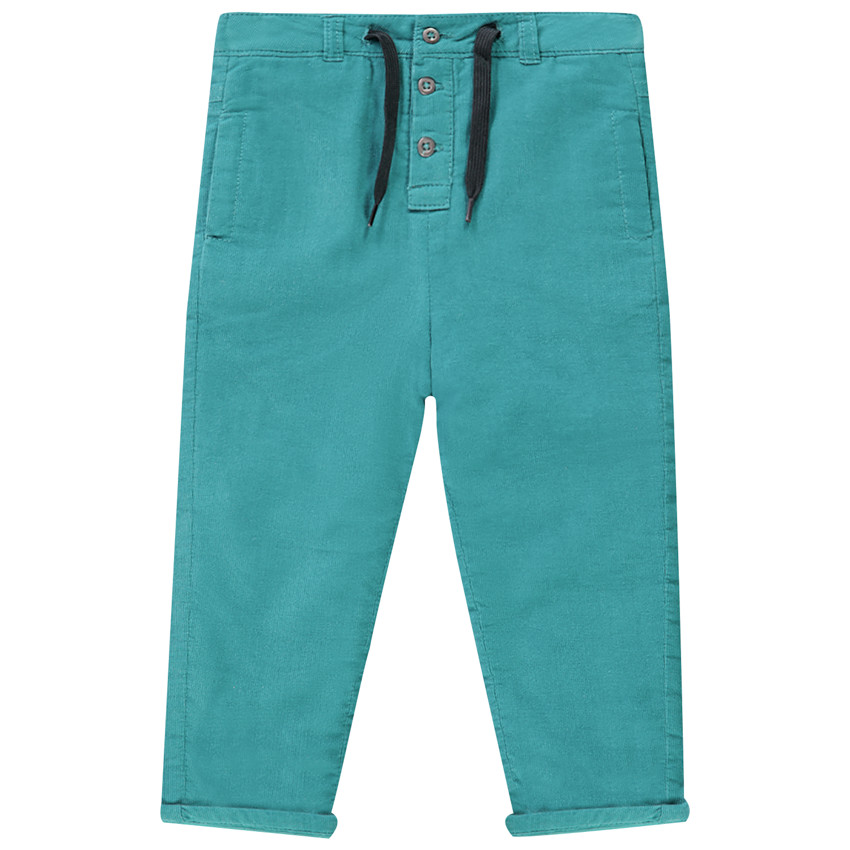 Pantalon en toile bleu pour bébé garçon 