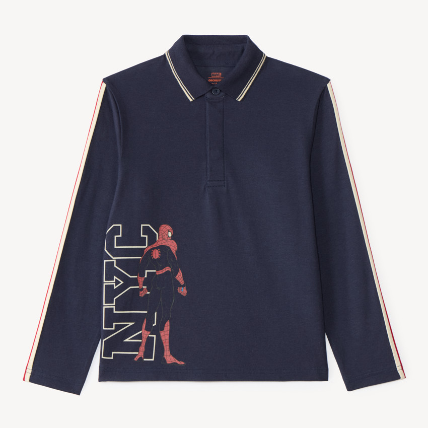 Polo garçon manches longues print Spider-Man Marvel