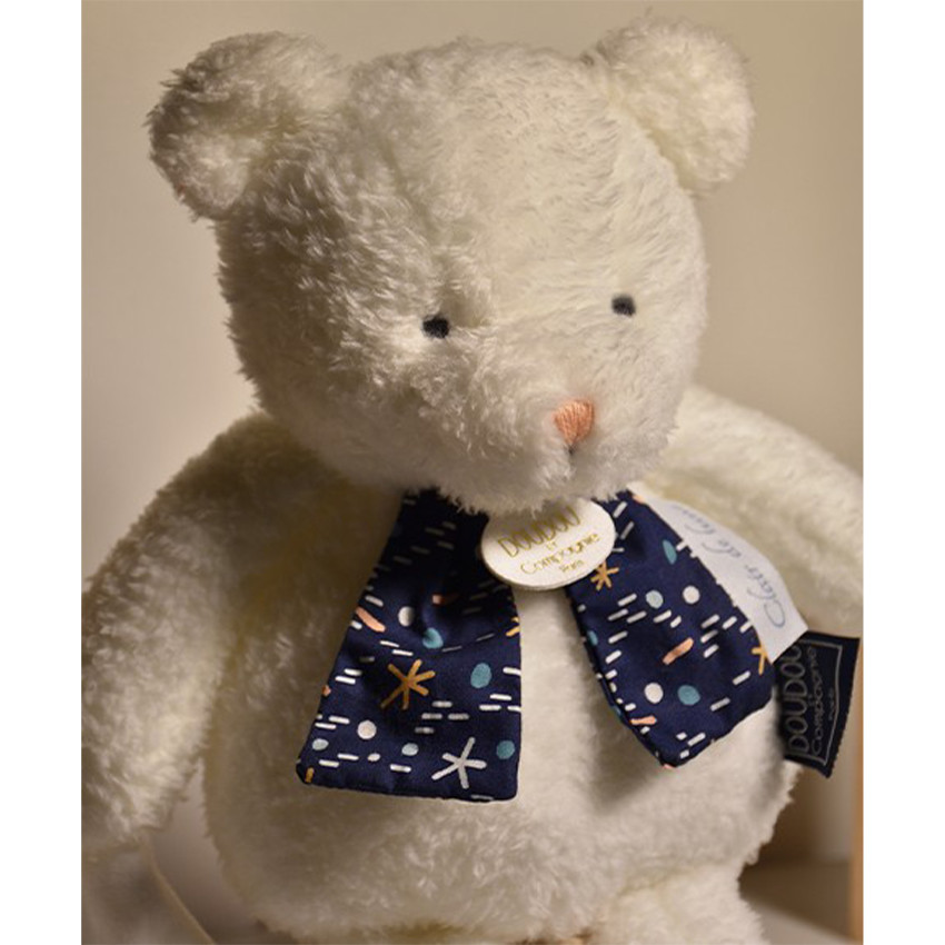 Peluche doudou Ours Luminescent Clair de Lune Blanc  