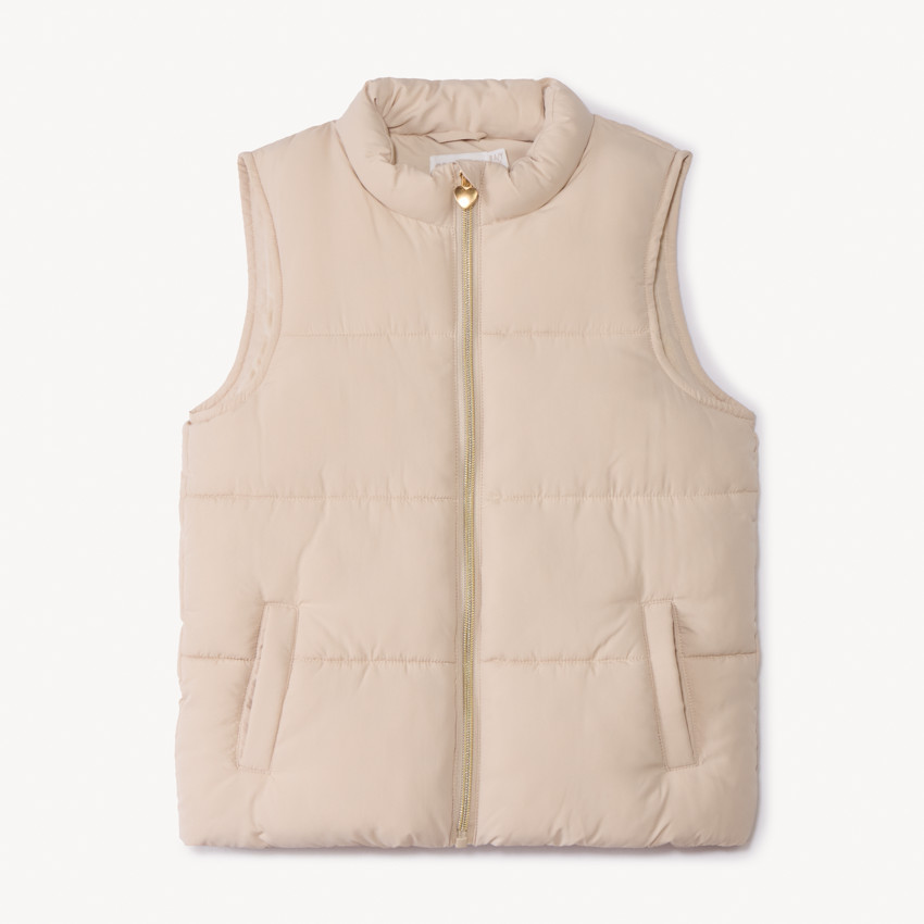 Doudoune sans manches matelassée unie pour fille