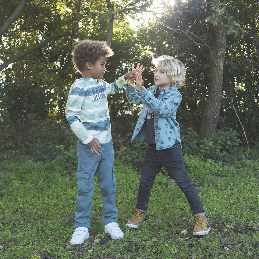 T-shirt manches longues à capuche tie and dye pour enfant garçon 