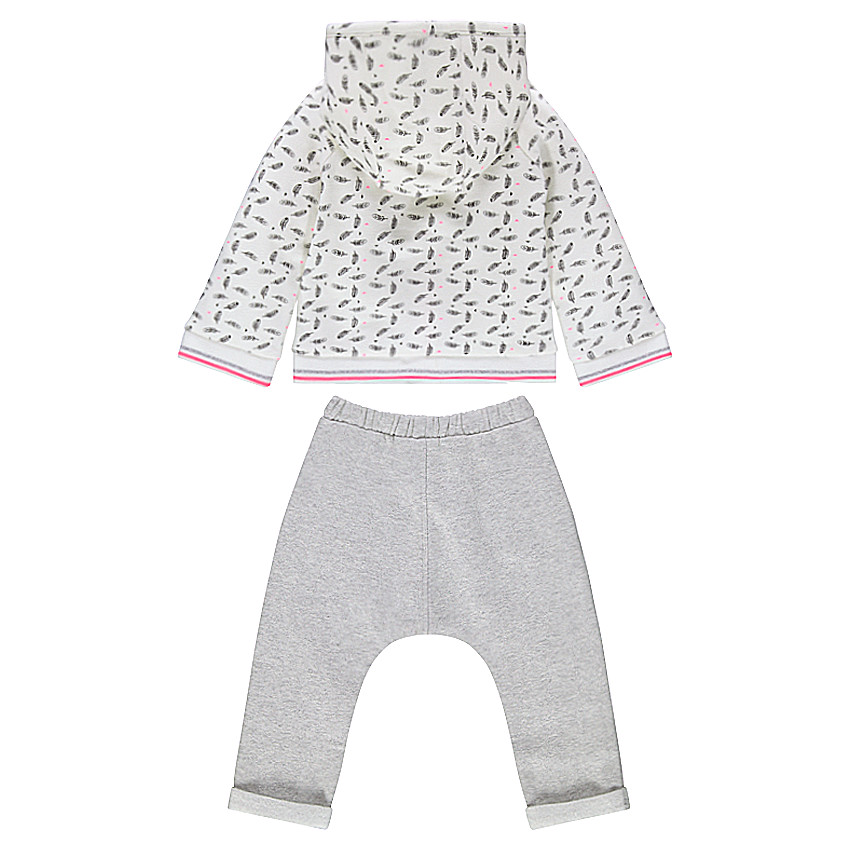 Ensemble de jogging en molleton imprimé plumes 
