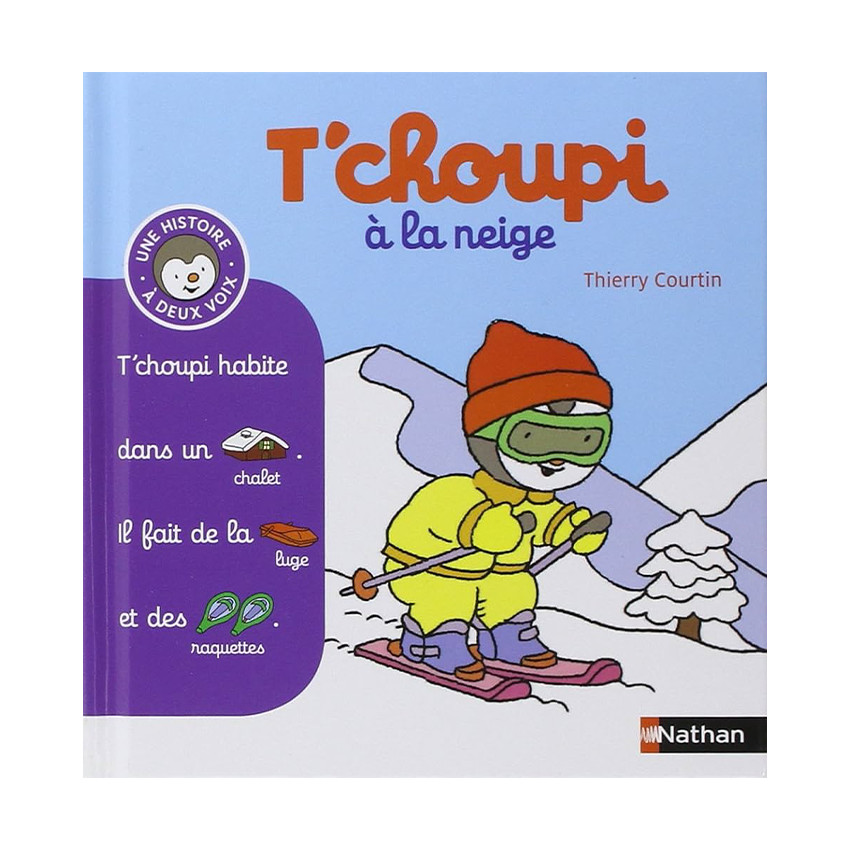 Livre à lire à deux "T'choupi à la neige" 